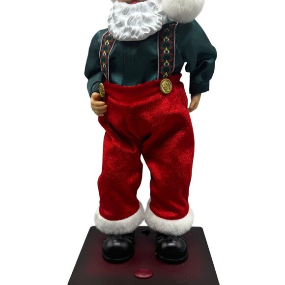 Kmart Hip Shakin Santa Animated Figurine Red Velvet Pants & Green Shirt READ - Picture 1 of 9